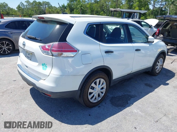2016 Nissan Rogue S with VIN KNMAT2MT5GP614099, listed as a IAAI auction lot 42044016 with 15,563 mi miles. Bid and sale history available at carsss.com. Image 4.