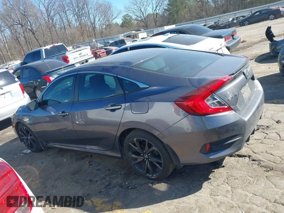 2020 Honda Civic Sedan Sport with VIN 19XFC2F81LE011756, listed as a IAAI auction lot 41667156 with 79,527 mi miles. Bid and sale history available at carsss.com. Image 14.