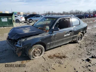 2002 Hyundai Accent z VIN KMHCF35G22U174792, wystawiony jako Copart lot #47281545 z przebiegiem 273 228 mil mil oraz Szkoda całkowita • Salvage title. Historia ofert i sprzedaży dostępna na DreamBid. Obrazek 1.