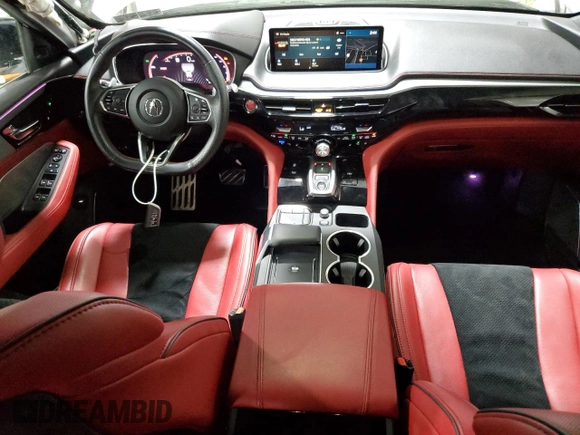 2023 Acura MDX w/A-Spec Package with VIN 5J8YE1H06PL041631, listed as a Copart auction lot 43546895 with 10,271 mi miles and Salvage Title. Bid and sale history available at DreamBid. Image 8.