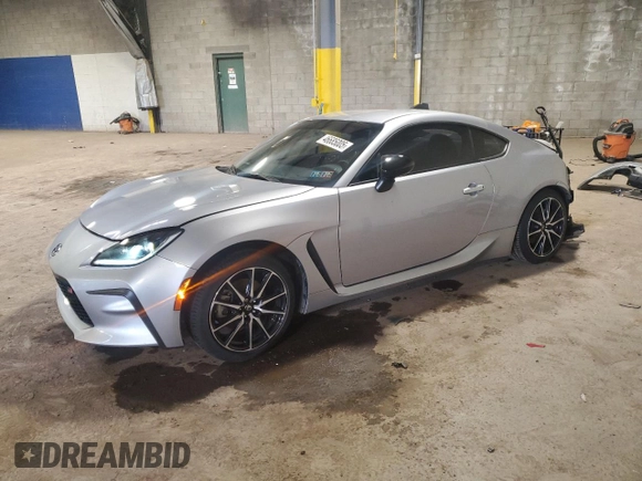 2023 Toyota GR86 with VIN JF1ZNBC10P8755482, listed as a Copart auction lot 46685005 with 38,466 mi miles and Salvage Title. Bid and sale history available at carsss.com. Image 1.