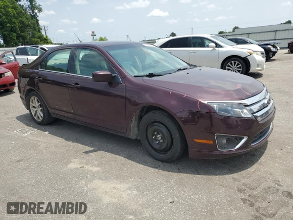 2012 Ford Fusion SEL with VIN 3FAHP0JG6CR353122, listed as a Copart auction lot 59359045 with 218,939 mi miles and Salvage title. Bid and sale history available at DreamBid. Image 4.