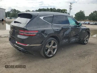 2024 Genesis GV80 with VIN KMUHCESC5RU162434, listed as a Copart auction lot 61974415 with 5,186 mi miles and Salvage title. Bid and sale history available at DreamBid. Image 3.