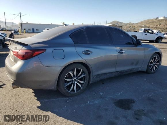 2019 Infiniti Q50 Luxe with VIN JN1EV7AP8KM514379, listed as a Copart auction lot 46948985 with 103,756 mi miles and Salvage title. Bid and sale history available at DreamBid. Image 3.
