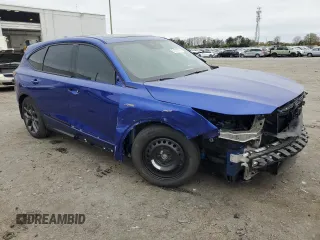 2022 Acura MDX w/A-Spec Package with VIN 5J8YE1H0XNL035540, listed as a Copart auction lot 51277775 with 33,724 mi miles and Salvage Title. Bid and sale history available at carsss.com. Image 4.