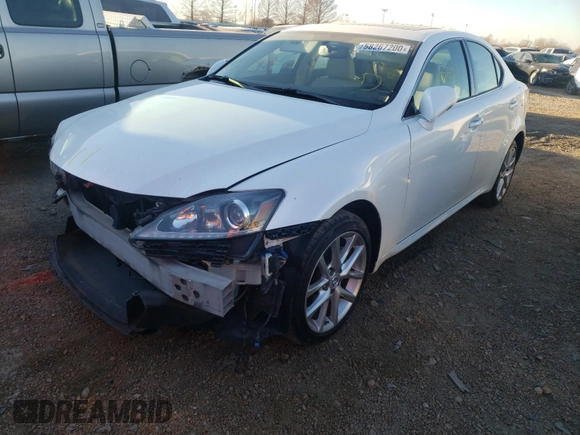 2012 Lexus IS 250 with VIN JTHCF5C29C5056384, listed as a Copart auction lot 58267200 with 104,854 mi miles and Salvage Title. Bid and sale history available at DreamBid. Image 2.