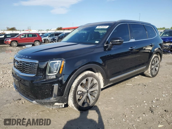 2021 Kia Telluride S with VIN 5XYP6DHC5MG108911, listed as a Copart auction lot 56204825 with 62,699 mi miles and Salvage title. Bid and sale history available at DreamBid. Image 1.