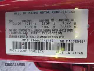 2010 Mazda Mazda3 s Sport with VIN JM1BL1S66A1146437, listed as a IAAI auction lot 41399584 with 87,047 mi miles. Bid and sale history available at carsss.com. Image 9.