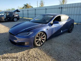 2020 Tesla Model S Performance with VIN 5YJSA1E40LF389106, listed as a Copart auction lot 74157584 with 0 mi miles and Salvage Title. Bid and sale history available at carsss.com. Image 1.