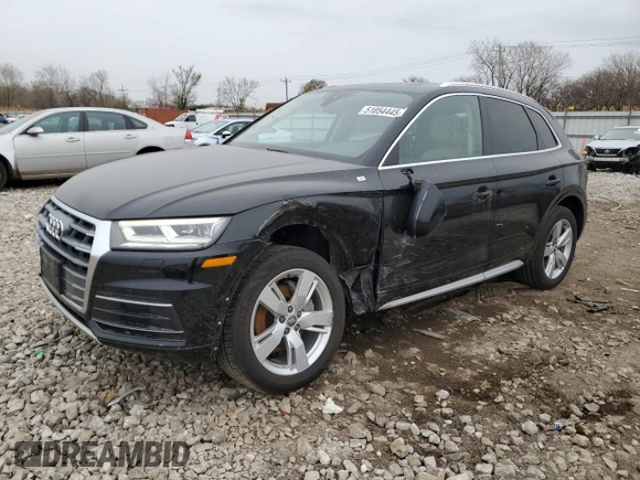 2018 Audi Q5 Premium Plus with VIN WA1BNAFY2J2232872, listed as a Copart auction lot 51054445 with 20,126 mi miles and Salvage title. Bid and sale history available at DreamBid. Image 1.