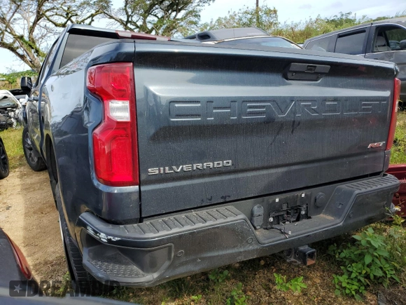 2021 Chevrolet Silverado 1500 RST with VIN 3GCUYEEDXMG120506, listed as a Copart auction lot 45408944 with Not Provided miles and Non Repairable. Bid and sale history available at carsss.com. Image 2.