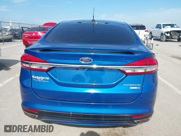 2018 Ford Fusion Titanium with VIN 3FA6P0D92JR205597, listed as a IAAI auction lot 42585935 with 146,072 mi miles and . Bid and sale history available at DreamBid. Image 16.