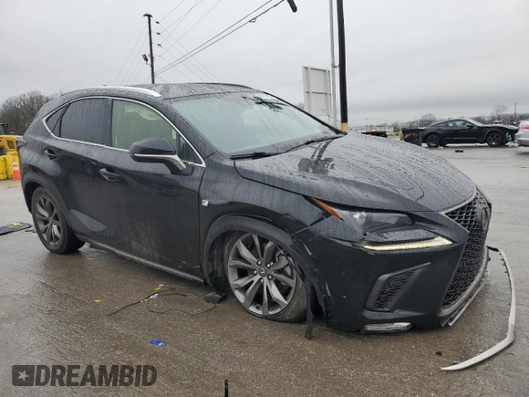 2021 Lexus NX 300 F Sport with VIN JTJSARBZXM2200591, listed as a Copart auction lot 45117425 with 65,373 mi miles and Salvage title. Bid and sale history available at DreamBid. Image 4.