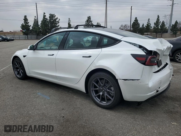 2021 Tesla Model 3 Standard Range Plus with VIN 5YJ3E1EA7MF087909, listed as a Copart auction lot 50942395 with 16,591 mi miles and Salvage Title. Bid and sale history available at carsss.com. Image 2.