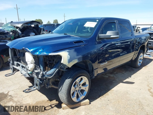 2019 Ram 1500 Big Horn/Lone Star with VIN 1C6SRFFT5KN598456, listed as a IAAI auction lot 41840921 with 154,124 mi miles. Bid and sale history available at carsss.com. Image 22.