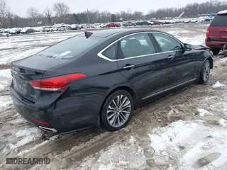 2015 Hyundai Genesis 3.8L with VIN KMHGN4JE9FU099240, listed as a IAAI auction lot 41560635 with 128,345 mi miles. Bid and sale history available at carsss.com. Image 4.