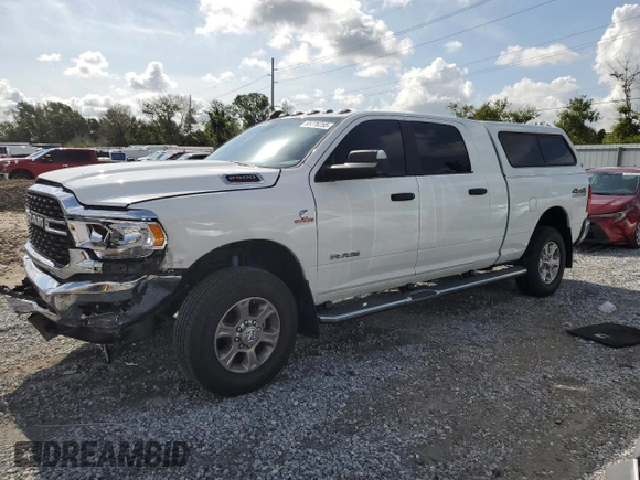 2022 Ram 2500 Big Horn with VIN 3C6UR5ML0NG314945, listed as a Copart auction lot 65776255 with 57,391 mi miles and Salvage title. Bid and sale history available at DreamBid. Image 1.