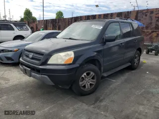 2005 Honda Pilot EX-L with NAVI with VIN 2HKYF18725H540405, listed as a Copart auction lot 53567695 with 272,455 mi miles and Salvage Title. Bid and sale history available at carsss.com. Image 1.