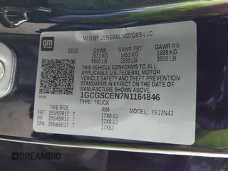 2022 Chevrolet Colorado 2WD LT z VIN 1GCGSCEN7N1164846, wystawiony jako IAAI lot #42159719 z przebiegiem 42 873 mil mil oraz . Historia ofert i sprzedaży dostępna na DreamBid. Obrazek 9.