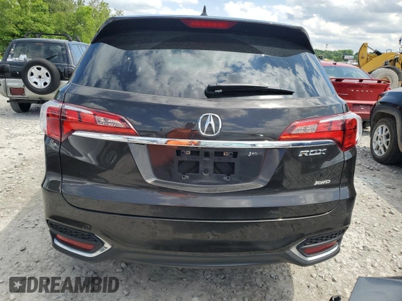 2017 Acura RDX Technology with VIN 5J8TB4H57HL034611, listed as a Copart auction lot 58584625 with 72,213 mi miles and Salvage title. Bid and sale history available at DreamBid. Image 6.