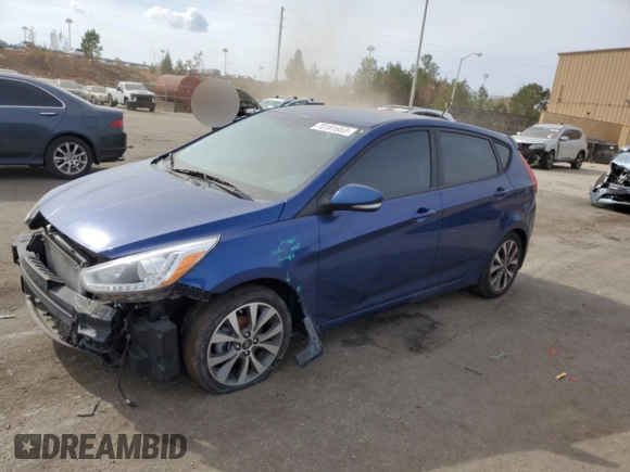 2015 Hyundai Accent Sport with VIN KMHCU5AE6FU205862, listed as a Copart auction lot 45938984 with 110,651 mi miles and Salvage Title. Bid and sale history available at carsss.com. Image 1.