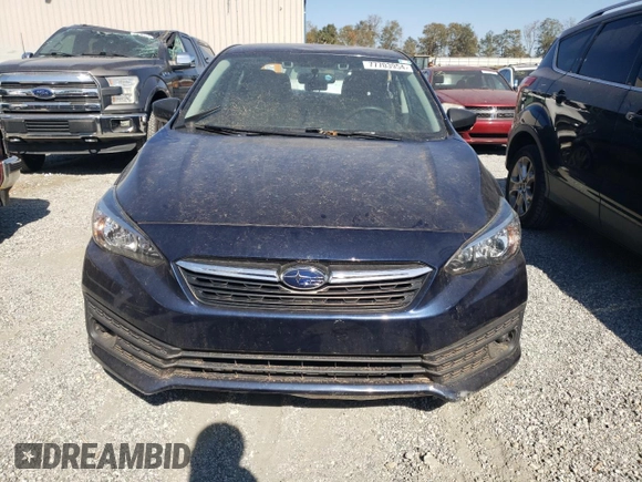 2021 Subaru Impreza with VIN 4S3GKAB63M3603691, listed as a Copart auction lot 77703954 with 42,100 mi miles and Salvage Title. Bid and sale history available at carsss.com. Image 5.