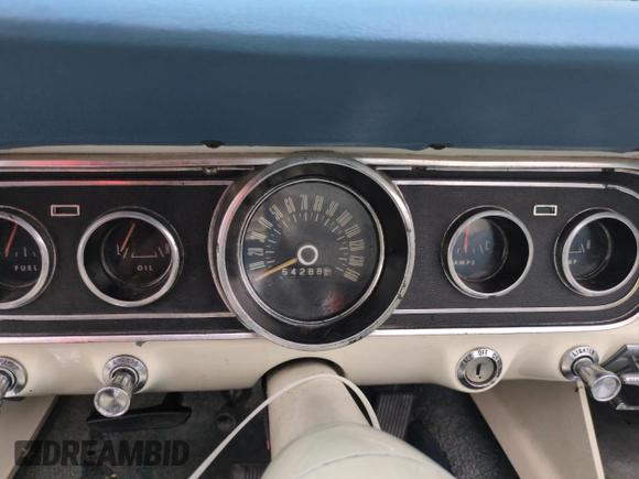 1966 Ford Mustang z VIN 6R08T191465, wystawiony jako Copart lot #74263644 z przebiegiem 54 288 mil mil oraz Szkody całkowita. Historia ofert i sprzedaży dostępna na DreamBid. Obrazek 9.