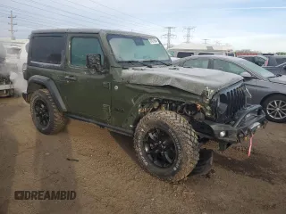2021 Jeep Wrangler Sport S with VIN 1C4HJXAG0MW626381, listed as a Copart auction lot 87031684 with 53,187 mi miles and Salvage Title. Bid and sale history available at DreamBid. Image 4.