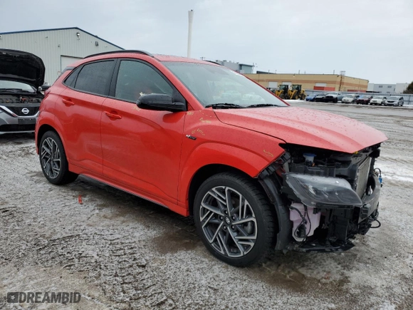 2023 Hyundai Kona Limited with VIN KM8K5CA36PU006534, listed as a Copart auction lot 47054765 with 44,881 mi miles and Salvage Title. Bid and sale history available at carsss.com. Image 4.