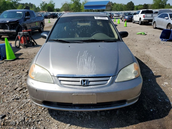 2003 Honda Civic EX with VIN 2HGES26703H547092, listed as a Copart auction lot 52139955 with 205,019 mi miles and Salvage Title. Bid and sale history available at carsss.com. Image 5.