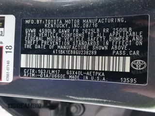 2016 Toyota Avalon Limited with VIN 4T1BK1EB8GU238289, listed as a IAAI auction lot 41260550 with 32,058 mi miles and . Bid and sale history available at carsss.com. Image 9.