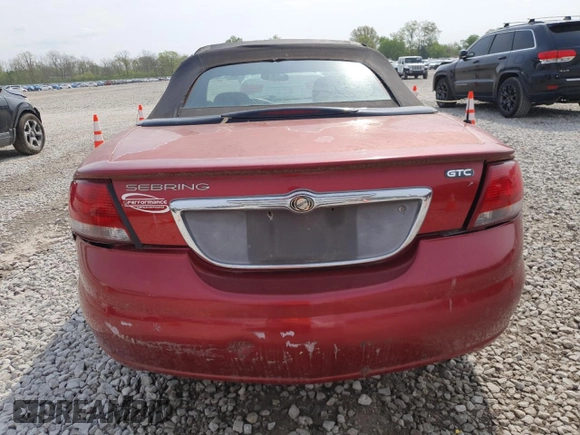 2005 Chrysler Sebring GTC with VIN 1C3EL75R85N660654, listed as a Copart auction lot 53736035 with 148,365 mi miles and Salvage Title. Bid and sale history available at DreamBid. Image 6.