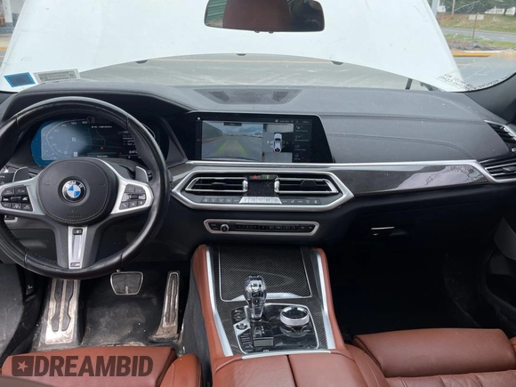 2023 BMW X6 M50i with VIN 5UXCY8C02P9N80310, listed as a Copart auction lot 50582585 with 19,686 mi miles and Clean Title. Bid and sale history available at carsss.com. Image 9.