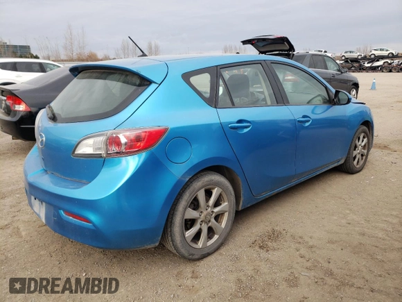 2011 Mazda 3 GX with VIN JM1BL1KF6B1397122, listed as a Copart auction lot 80616184 with 377,342 mi miles and Salvage Title. Bid and sale history available at carsss.com. Image 3.