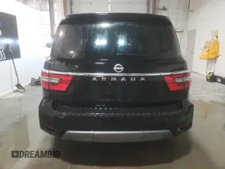 2022 Nissan Armada SV with VIN JN8AY2AC4N9162948, listed as a Copart auction lot 80630064 with 53,724 mi miles and Salvage Title. Bid and sale history available at carsss.com. Image 6.