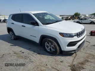 2025 Jeep Compass Sport with VIN 3C4NJDAN0ST534688, listed as a Copart auction lot 53636205 with 528 mi miles and Salvage title. Bid and sale history available at DreamBid. Image 4.