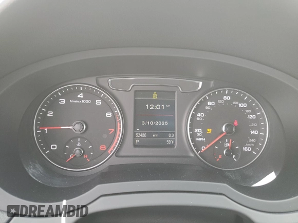 2017 Audi Q3 Premium Plus with VIN WA1JCCFSXHR008243, listed as a Copart auction lot 50393045 with 52,406 mi miles and Salvage title. Bid and sale history available at DreamBid. Image 9.