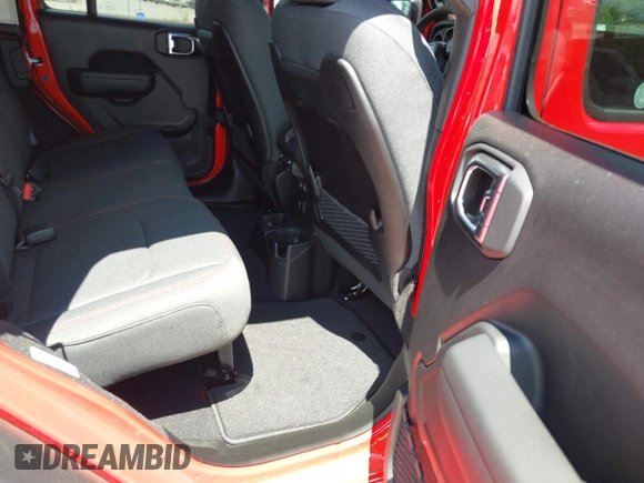 2025 Jeep Wrangler Rubicon with VIN 1C4PJXFN4SW573748, listed as a IAAI auction lot 42660183 with 763 mi miles and . Bid and sale history available at DreamBid. Image 8.