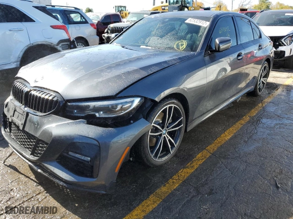 2020 BMW 3 Series 330i xDrive with VIN WBA5R7C08LFH51509, listed as a Copart auction lot 62532912 with 0 mi miles and Salvage Title. Bid and sale history available at carsss.com. Image 2.
