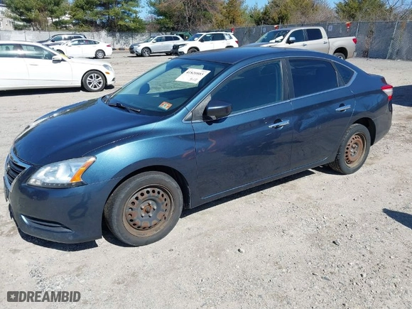 2014 Nissan Sentra S with VIN 1N4AB7AP5EN850323, listed as a IAAI auction lot 41820885 with 136,888 mi miles. Bid and sale history available at carsss.com. Image 2.