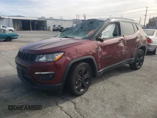 2021 Jeep Compass Altitude with VIN 3C4NJCBB6MT596887, listed as a Copart auction lot 42035715 with 60,637 mi miles and Salvage Title. Bid and sale history available at carsss.com. Image 1.