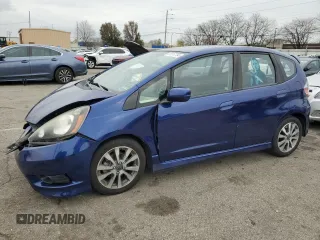 2013 Honda Fit Sport with VIN JHMGE8H54DC013657, listed as a Copart auction lot 81247764 with 96,150 mi miles and Salvage Title. Bid and sale history available at carsss.com. Image 1.