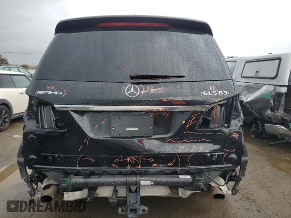 2017 Mercedes-Benz GLS with VIN 4JGDF7FE6HA747406, listed as a Copart auction lot 86595384 with 40,453 mi miles and Salvage Title. Bid and sale history available at carsss.com. Image 6.