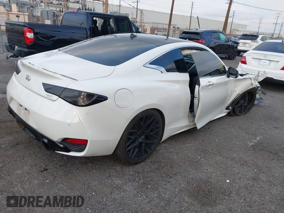 2018 Infiniti Q60 3.0t Luxe with VIN JN1EV7EL7JM392684, listed as a IAAI auction lot 41419590 with 50,418 mi miles and . Bid and sale history available at carsss.com. Image 4.