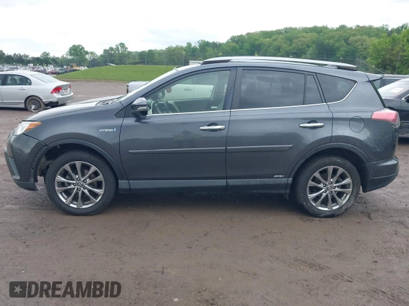 2017 Toyota RAV4 Hybrid Limited with VIN JTMDJREV8HD144858, listed as a IAAI auction lot 42092847 with 135,046 mi miles. Bid and sale history available at carsss.com. Image 14.