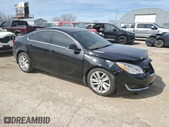 2015 Buick Regal with VIN 2G4GK5EX2F9283023, listed as a Copart auction lot 49125185 with 163,436 mi miles and Salvage Title. Bid and sale history available at carsss.com. Image 4.