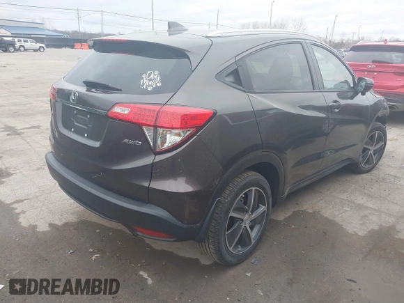 2021 Honda HR-V EX with VIN 3CZRU6H54MM726181, listed as a IAAI auction lot 41807317 with 51,957 mi miles. Bid and sale history available at carsss.com. Image 4.