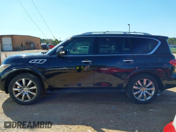 2011 Infiniti QX56 7-passenger with VIN JN8AZ2NF3B9503608, listed as a IAAI auction lot 41875603 with 215,051 mi miles. Bid and sale history available at carsss.com. Image 14.