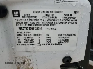 2006 GMC Envoy SLE z VIN 1GKDT13S562124794, wystawiony jako Copart lot #51649085 z przebiegiem 152 844 mil mil oraz Szkoda całkowita • Salvage title. Historia ofert i sprzedaży dostępna na DreamBid. Obrazek 16.
