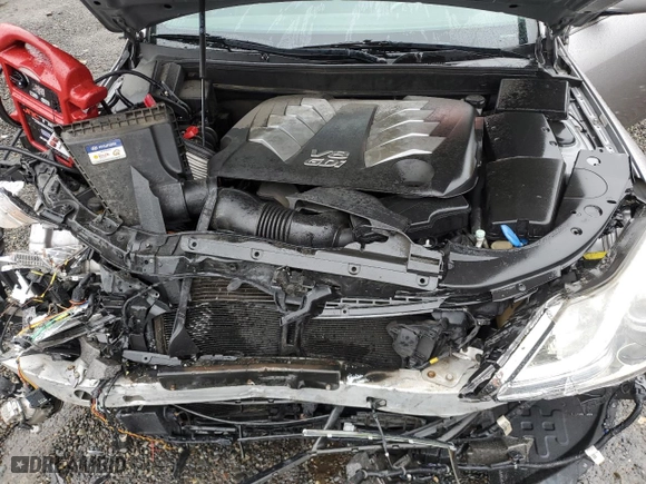 2013 Hyundai Genesis 5.0L R-Spec with VIN KMHGC4DH9DU220373, listed as a Copart auction lot 46939685 with 103,791 mi miles and Salvage Title. Bid and sale history available at carsss.com. Image 11.